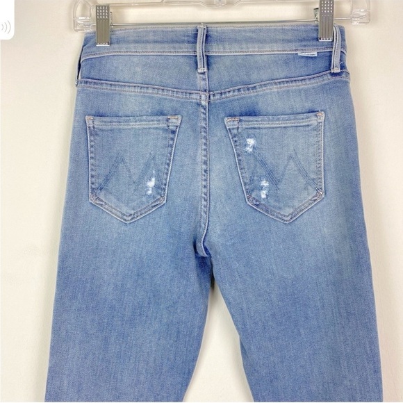 Mother The Rascal Snippet Ripped Ankle Straight Jeans Size 24 - Picture 6 of 15